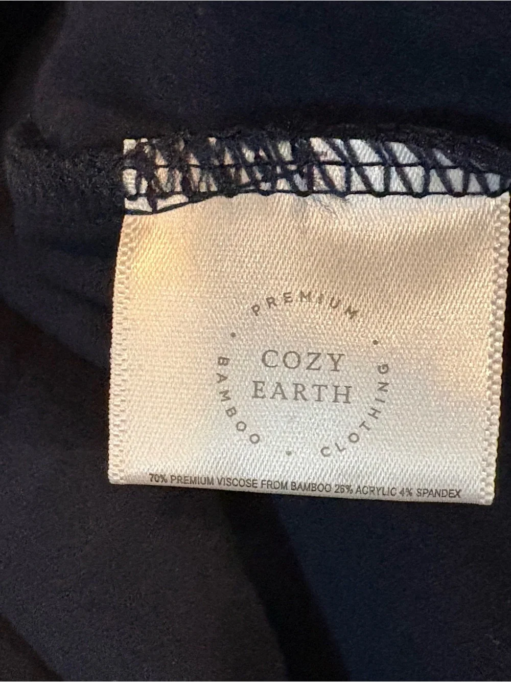 Cozy Earth Men's Ultra-Soft Bamboo Jogger Pants Navy Blue Size Small NWT